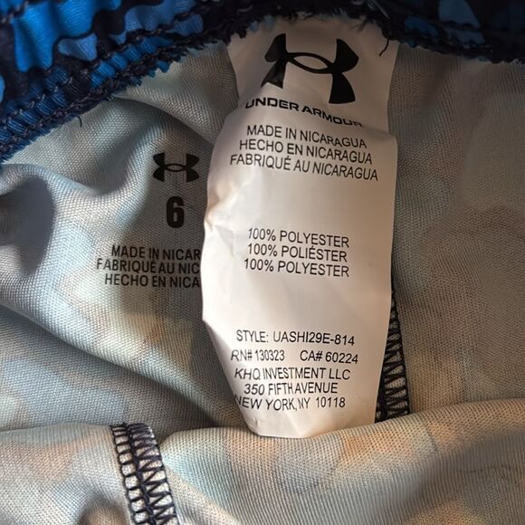 Under Armour Kids Orange graphic T-Shirt with short set - Picture 7 of 7